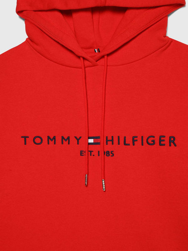 Sudadera Roja Curve Essentials Logo Tommy Hilfiger De Mujer