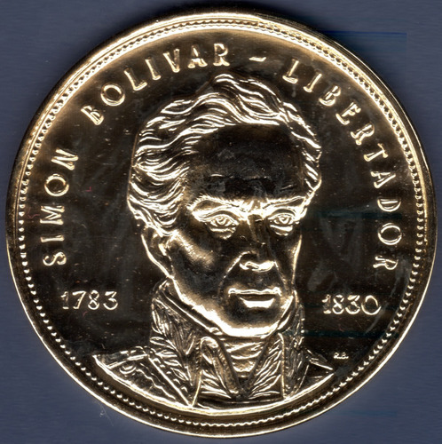 Medalla Exposición Filatélica Venezuela Bolívar Dorada