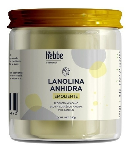 Lanolina Anhidra Pura uso cosmetico y de grado alimenticio 250 Gramos