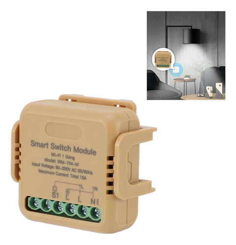 Mini Interruptor Wi-fi De Relé Inteligente Ac 90250v 10a 1v