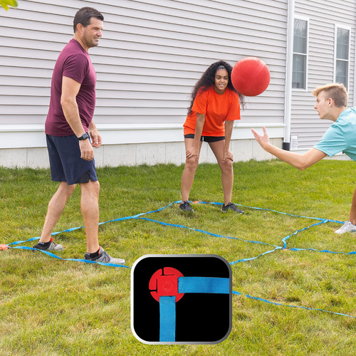 Juego Cuadrado De 4 Líneas Para Jugar Al Aire Libre Rojo