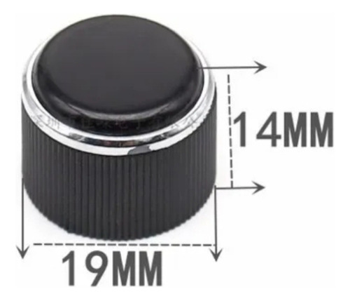 Par Botão Rádio Universal Power Volume Eixo Tipo D 6mm