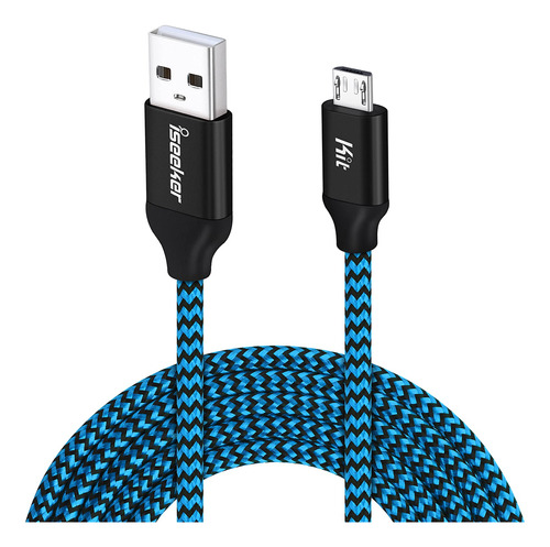 Cable De Carga Micro Usb, [15 Pies] Duradero Extra Largo Usb