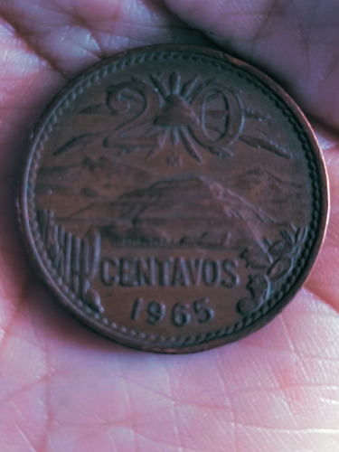 Moneda De 20 Centavos De 1965