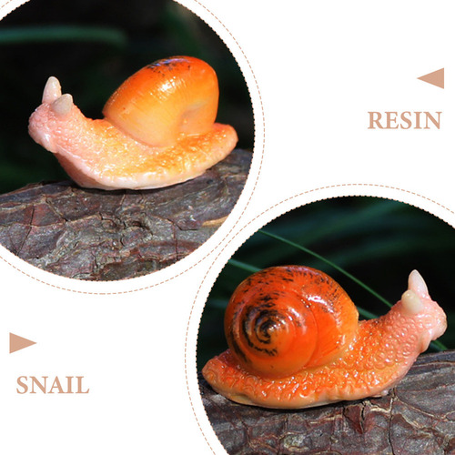 Miniatura De Caracol Con Diseño De Micropaisaje De Resin Cra