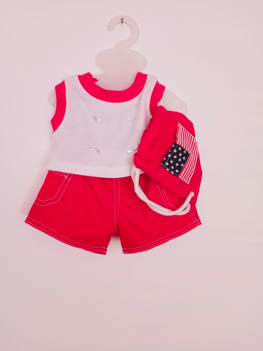 Conjunto Shorts Camisa Y Morral Muñecas American Girl /ourge