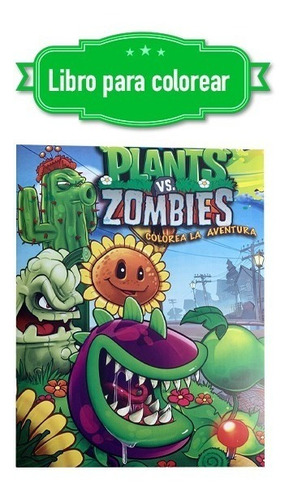 Libro Colorear Plantas Vs Zombies T. Carta 16 Págs Pvz | MercadoLibre