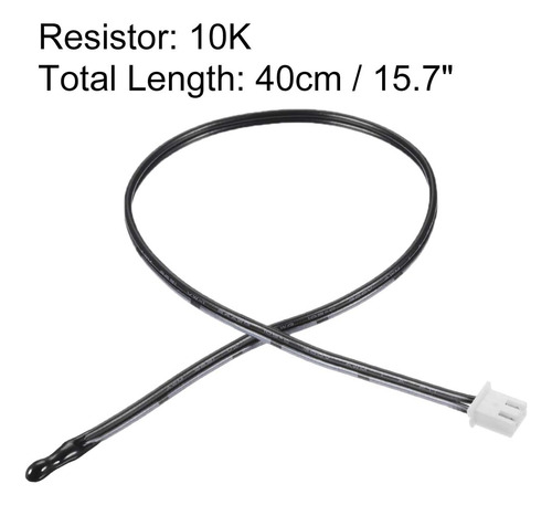 Uxcell - Sonda Termistor Ntc De 10 K, 15,7 Pulgadas, Sensor