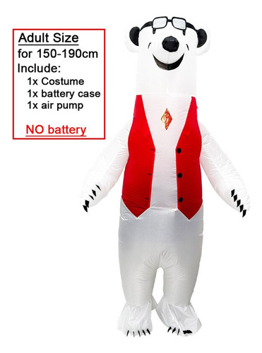 Disfraz De Halloween Inflable Con Forma De Oso Polar