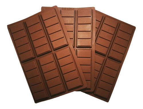 Molde Silicona Tableta X6 Barra De Chocolate Bombon Block