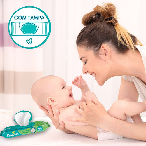 Toalhinhas Umedecidas Pampers Aloe Vera Suave Resistente 48u