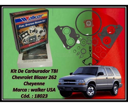 Kit De Carburador Tbi Chevrolet Blazer 262 Cheyenne 18023