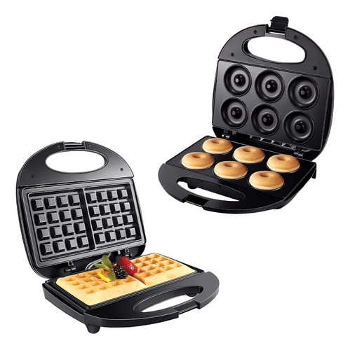 Pack Máquina De Waffles + Máquina 6 Mini Donas