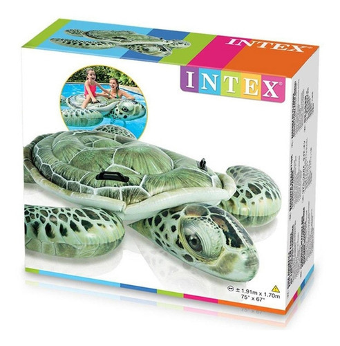 Inflable En Forma De Tortuga Para Alberca Intex Verde 57555 Verde