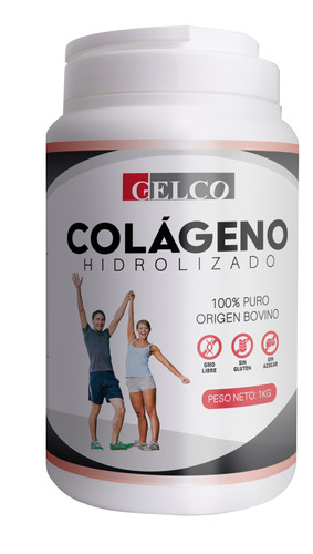 Colageno 100%  Hidrolizado Bovino 1kg Tipo 1 Puro Brasil