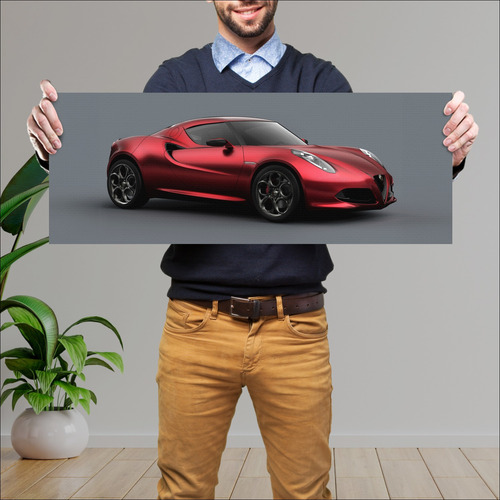 Cuadro 30x80cm Auto 2011 Alfa Romeo 4c Concept 6 288