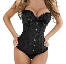 Comprar Corset Gotico Victoriano Modelador Sexy Brocato Negro M
