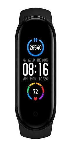 Imagen 1 de 10 de Smartwatch Xiaomi Mi Band 5 Bt 5.0 Versión Global Negro