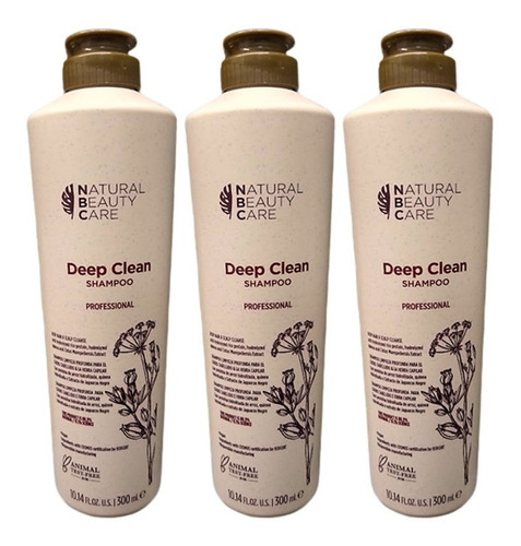 3 Piezas Deep Clean 300 Ml Nbc Shampoo De Limpieza Profunda