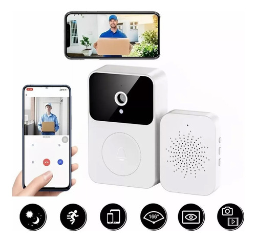 Cámara De Vídeo Visual Smart Doorbell Wifi Con Intercomunica
