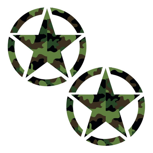 Sticker Estrellas Militares P/ Costados Army Star Pack Sa22