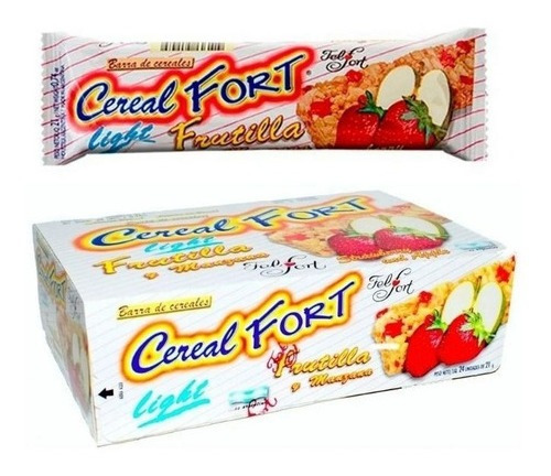 Barra Cereal Fort Frutilla Manzana Light Caja X 24u