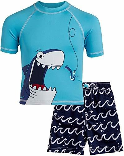 Traje De Baño Para Niños Wippette - Rash Guard Upf 50+ Y Tra