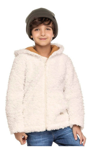 Jaqueta Infantil Menino Urso Inverno Fleece Plush Inverno