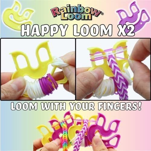 Kit Gomitas Rainbow Loom Para Pulseras 5600 U