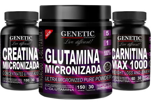 Masa Muscular Definida Glutamina Creatina Carnitina Genetic