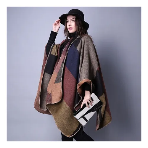 Capa Para Mujer Tipo Chal Poncho Su ter Colores De Abrig