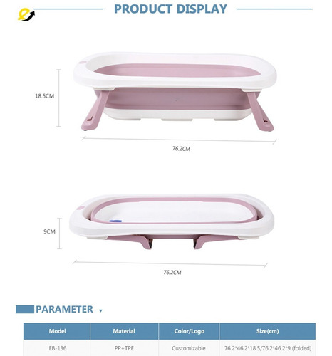 Imagen 5 de 7 de Bañera Para Bebe Plegable En Silicona