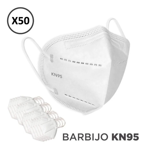 Imagen 1 de 6 de Barbijo Kn95 X50 - Certificado - Importador - Anmat