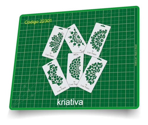 Imagem 4 de 4 de Kit Gabaritos Pintura Com 6 Barrados + 3 Gabaritos Brinde