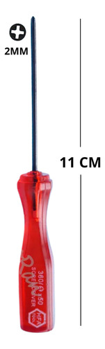Kit Chaves Torx T8 C/ Furo E T6 + Chave Phillips 2mm De 11cm