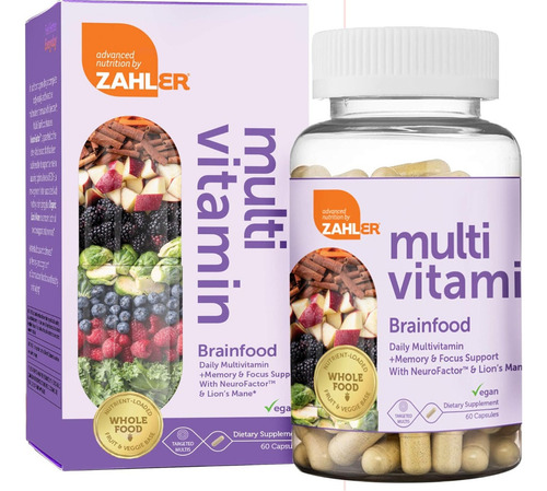 Zahler Multivitaminico Braiood Vegano 60 Capsulas Sabor Sin Sabor