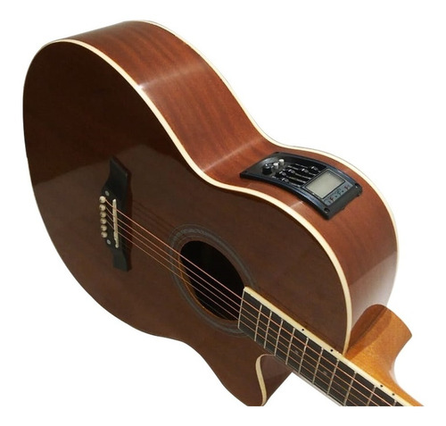Imagen 4 de 10 de Guitarra Electroacústica Cuerdas De Acero Micrófono Funda