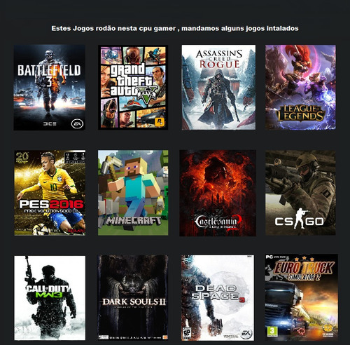 Cpu Gamer 8g Hd 1 Tera Gtxti 2g Lol Gta5 Free Fire Fortnite