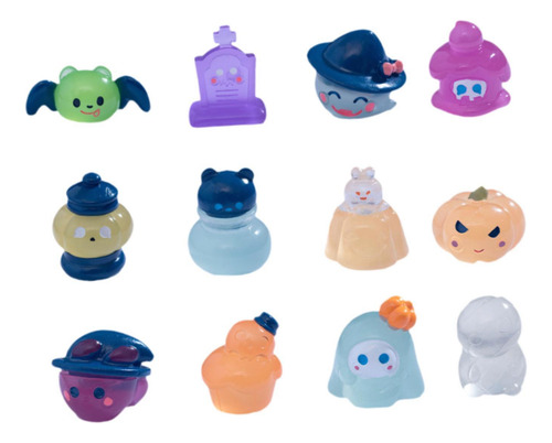 12 Figuras Luminosas De Halloween, Adornos Artesanales