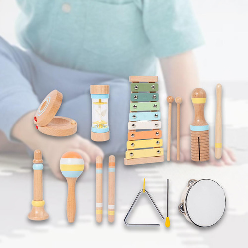 Juego De Instrumentos Musicales Para Niños, 9 Piezas