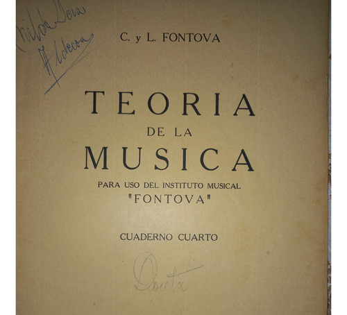 Fontova Teoría De La Música Libro 4 Ricordi (Usado)
