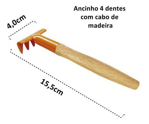Conjunto Jardinagem Tramontina 5 Peças Pequenos Vasos + Luva