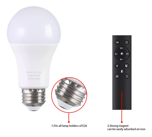 Focos Led Con Control Remoto 1100lm 12w Focos Led Regulable
