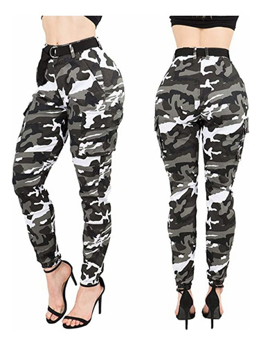Women's High Waist Slim Fit Jogger Cargo Solid Co Trousers