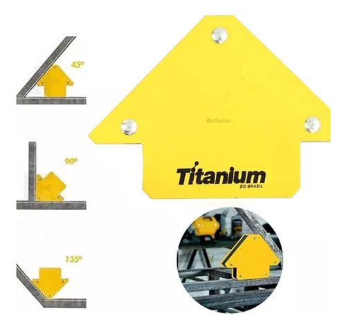 Esquadro Magnético Para Solda Robusto 12kg Titanium