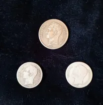 Comprar Monedas Plata 1 Y 2 Bolivares Ley 835,  Años 1945 - 1954