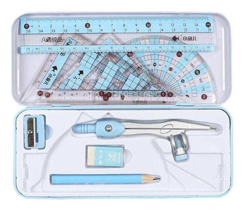 Kit De Geometría Matemática Con Caja De Almacenamiento