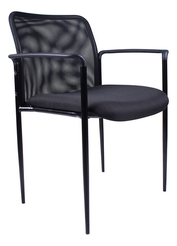 Silla Para Oficina De Invitados De Malla Apilable  Negro