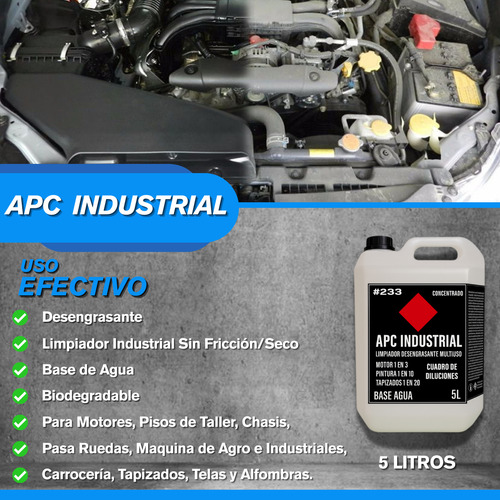 Limpiador 5l Industrial Sin Friccion Ideal Motores Taller