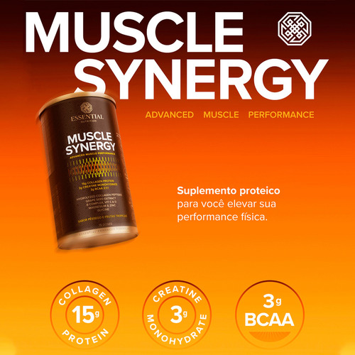 Muscle Synergy Essential 454,5g Pêssego E Frutas Tropicais 2517530